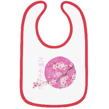 Discover Cherry Blossoms Sakura Nature Lover Pink Bibs
