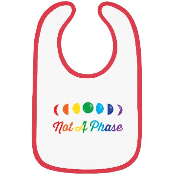 Discover LGBT Not A Phase Funny Rainbow Moon Phase Gift Bibs