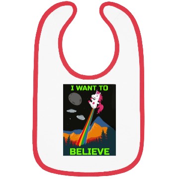 Discover Unicorn "I Want To Believe" UAP Outfit Alien Ufo Bibs
