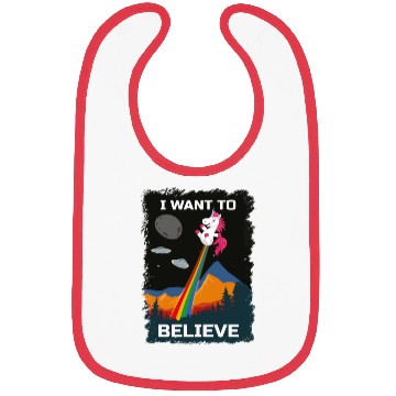 Discover Unicorn "I Want To Believe" UAP Outfit Alien Ufo Bibs