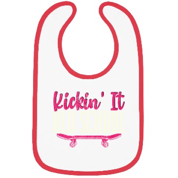 Discover Kickin' It Old School Funny Skateboard Skateboarde Bibs