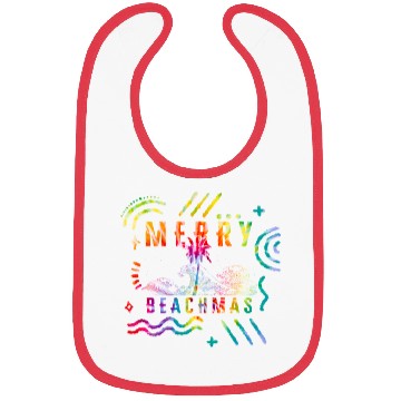 Discover Coastal Beach Christmas In July Bibs, Merry