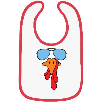 Discover Turkey face with aviator sunglasses Bibs