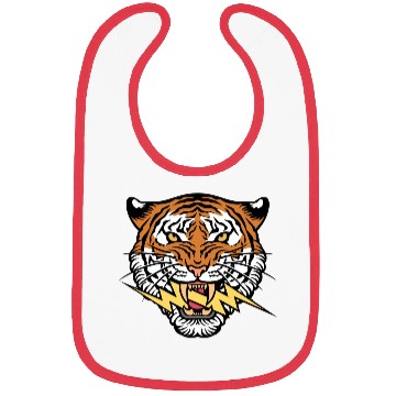 Discover Tiger face and lightning bolt Bibs