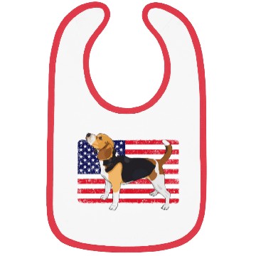 Discover Patriotic US Flag Beagle Bibs
