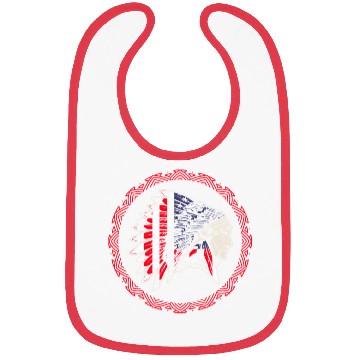 Discover Native American Chief US Flag Indian Bibs