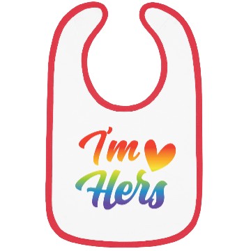 Discover I'm Hers Funny Lgbt Couple Lesbian Gay Rainbow Bibs