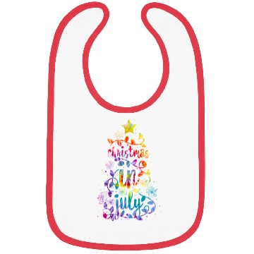 Discover Christmas In July Colorful Xmas Tree Lights Bibs