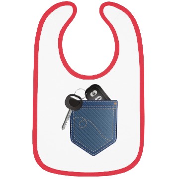 Discover Car key with remote control in your pocket Bibs