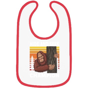 Discover Bigfoot Hide And Seek Champion Funny Sasquatch Bibs