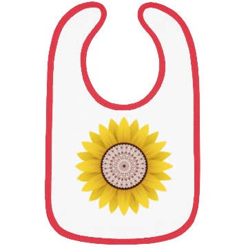 Discover Golden Sunflower Mandala Bibs