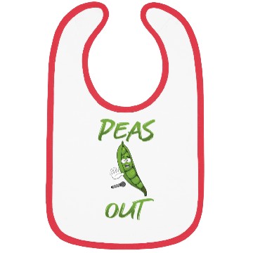 Discover Peas out microphone drop Bibs