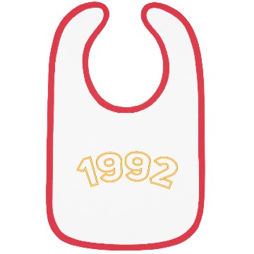 Discover Year 1992 Yellow Simple Bibs