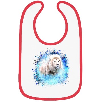 Discover lion,graffiti,painting,blue,white lion Bibs
