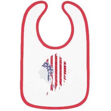 Discover US Flag Native American Chief Traditional Indian Bibs