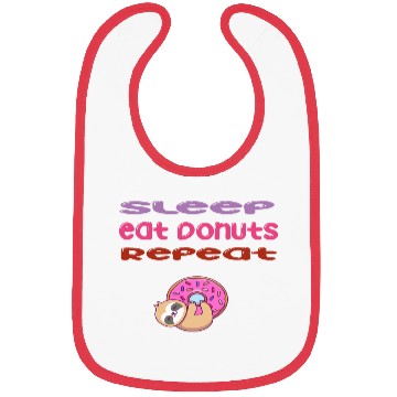 Discover sleep,eat donut,repeat sloth life style Bibs