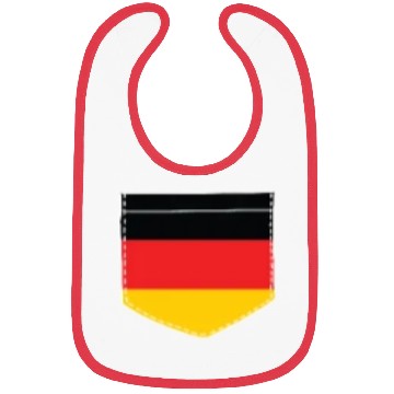 Discover germany flag in a shape of a pocket Bibs