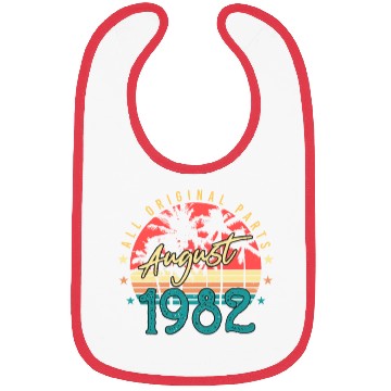 Discover 40th Birthday Of August 1982 Bibs