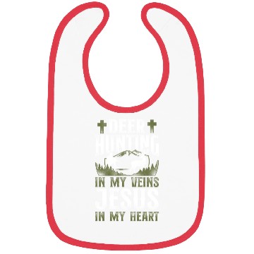 Discover Buck Deer Hunting Hunter Jesus Bibs