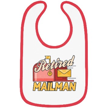 Discover Retired Mailman Postal Worker Courier Postman Bibs