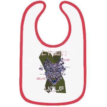 Discover Cyber Wolf Glitch Bibs