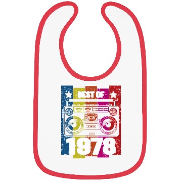Discover Best of 1978 Stereo Radio Cassette Player Birthday Bibs