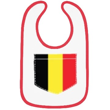 Discover belgium flag in a shape of a pocket Bibs