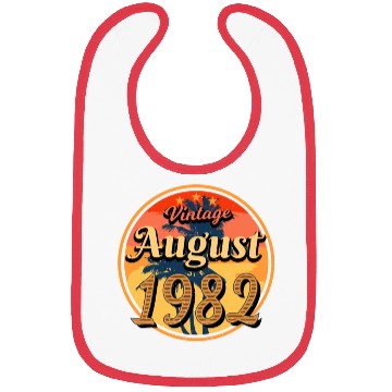 Discover 40th Birthday August 1982 Bibs