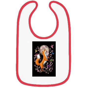 Discover Fox Japanese Cherry Blossom Bibs