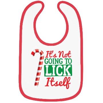 Discover It'S Not Going To Lick Itself Candy Cane Bibs