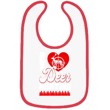 Discover Buck Deer Hunting Hunter Heart Bibs