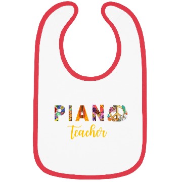 Discover Retro Piano Teacher Bibs