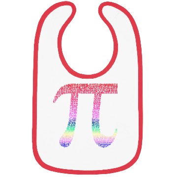 Discover Irrational Pi Day Bibs Faded Rainbow Pi Design