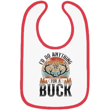 Discover Buck Deer Hunting Hunter Pun Bibs
