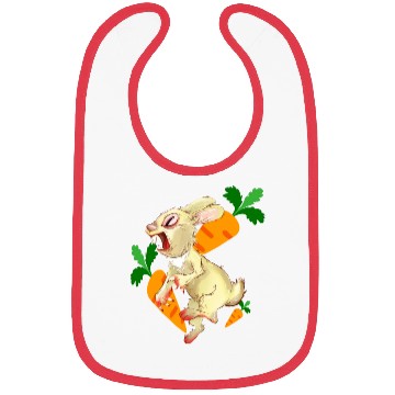 Discover Crazy rabbit running for carrot Bibs