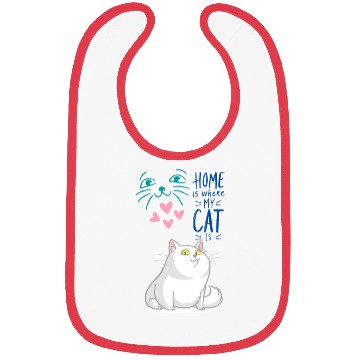 Discover Cat Home Smart Animal Funny Meme Love Family Pet Bibs