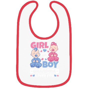 Discover Girl Or Boy Grandma Loves You - Newborn Baby Bibs
