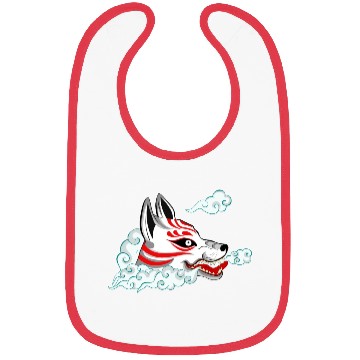 Discover Kitsune Fox Head Bibs