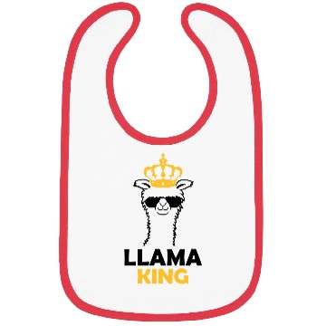 Discover Llama King funny boss Bibs