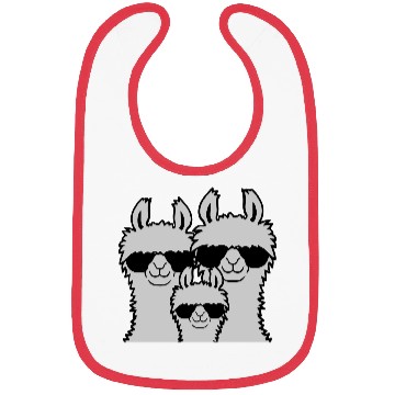 Discover Llama family parents child Bibs