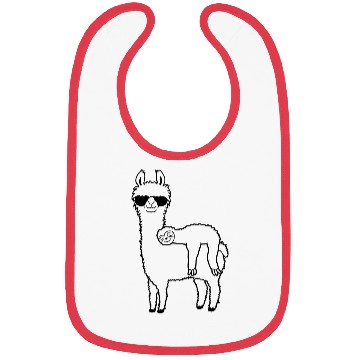Discover llama sloth friends sleep Bibs