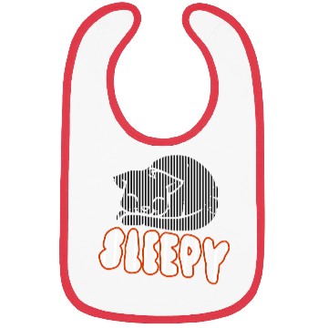 Discover cut cat sleepy Bibs