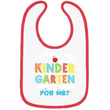 Discover I'm Ready for Kindergarten Funny First Day School Bibs