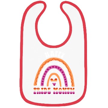 Discover Happy Pride Month Lesbian Rainbow Bibs