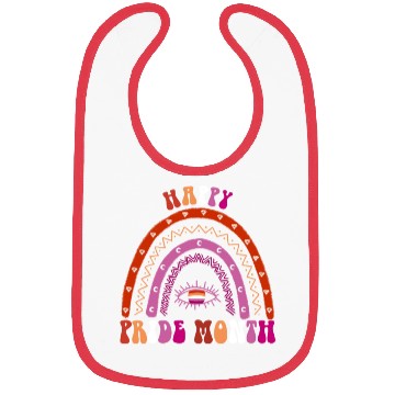 Discover Rainbow Happy Pride Month Lesbian Bibs