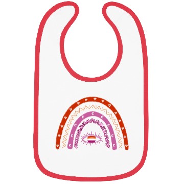 Discover Rainbow Lesbian Pride Flag Bibs