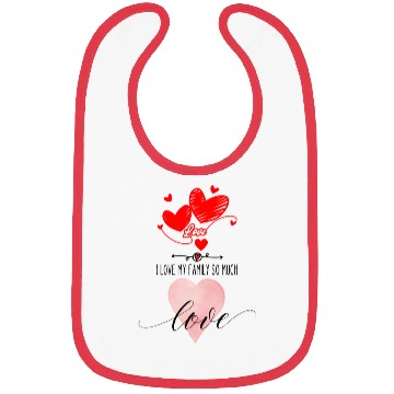 Discover I Love My Family So Much Bibs