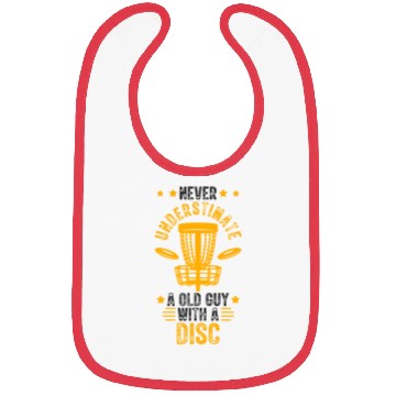 Discover Old Guy Disc Golf Vintage Ultimate Frisbee Bibs
