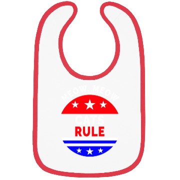 Discover Cats Rule Meow, Meow Bibs