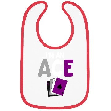 Discover I'm An Ace Asexual Pride Playing Card Bibs